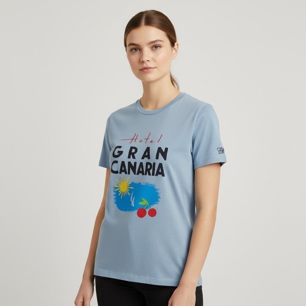 NWT Chaser Blue “Hotel Gran Canaria” Graphic Cotton T-Shirt Sz M
